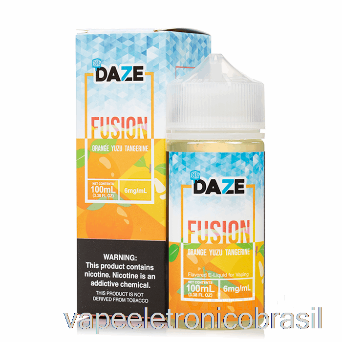 Vape Recarregável Laranja Gelada Yuzu Tangerina - 7 Daze Fusion - 100ml 3mg